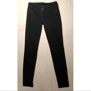 Jet black Genetic Denim jeans. comfortably fitting